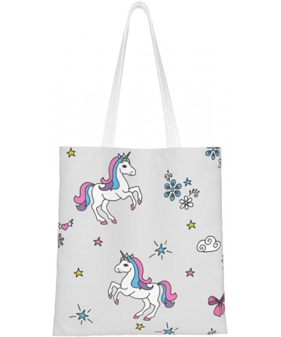 Unicorns Single Shoulder Fashion Canvas Tote Shopping Bags Handbags For Men And Women Unicorns33 $10.93 Totes