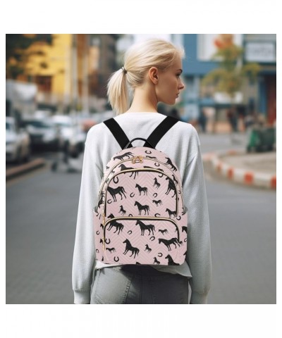 Horse Horseshoe Backpack Purse for Women Anti-theft Small Fashion Travel Backpack Back Pack Handbag Lady Purse,S Small $16.73...