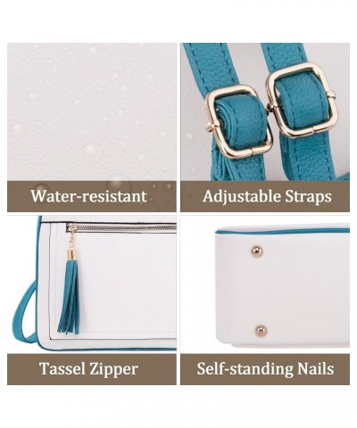 Small Backpack Purse for Women Anti Theft Backpack with Secured Zipper & Tassel Beige & Turquoise Backpack $12.32 Backpacks