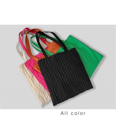 Women's Nylon Drawstring Underarm Bag, Simple Dumpling Shopping Bag Light Tote Orange $20.31 Totes