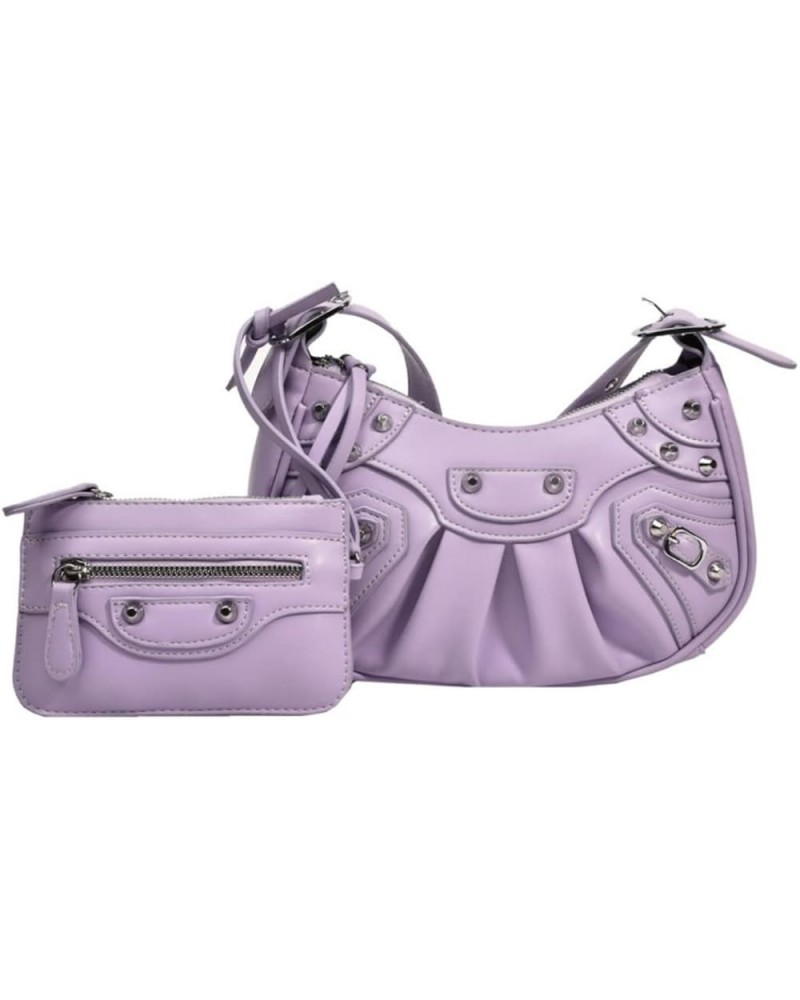 Y2k Purse Crossbody Bags for Women Trendy Shoulder Bag for Women Fall Fashion 2022 Purple $23.21 Shoulder Bags