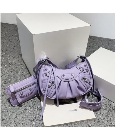 Y2k Purse Crossbody Bags for Women Trendy Shoulder Bag for Women Fall Fashion 2022 Purple $23.21 Shoulder Bags