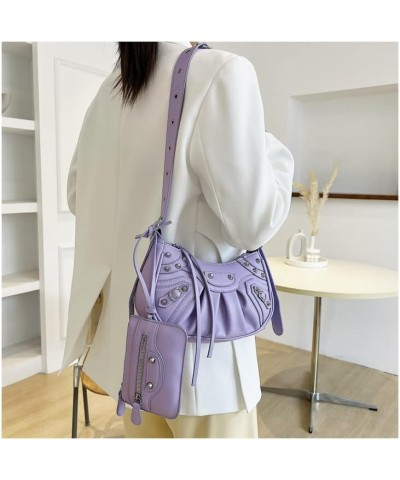 Y2k Purse Crossbody Bags for Women Trendy Shoulder Bag for Women Fall Fashion 2022 Purple $23.21 Shoulder Bags