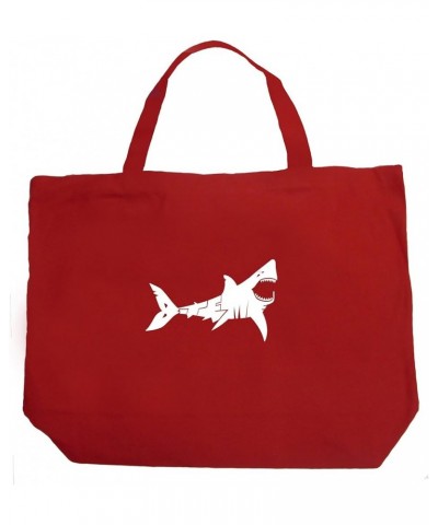 Word Art Large Tote Bag - Bite Me Black Red $11.01 Totes