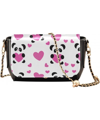 Love Pandas Pink Women's Crossbody Handbags for Womens Women's Shoulder Handbags with Adjustable Strap Little Purse $22.79 Cr...