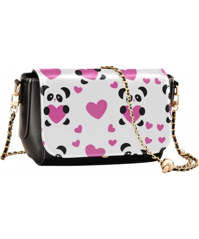 Love Pandas Pink Women's Crossbody Handbags for Womens Women's Shoulder Handbags with Adjustable Strap Little Purse $22.79 Cr...