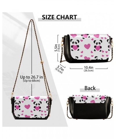 Love Pandas Pink Women's Crossbody Handbags for Womens Women's Shoulder Handbags with Adjustable Strap Little Purse $22.79 Cr...