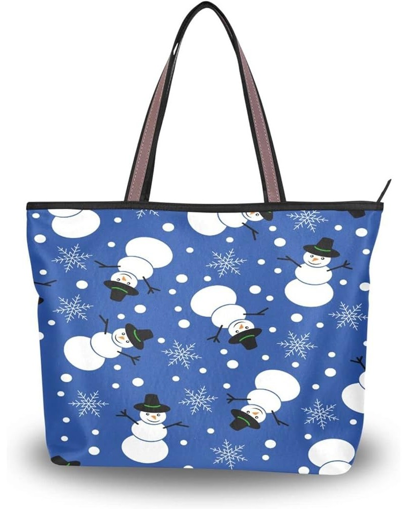 Halloween Pumpkin Tote Purse with Pockets and Compartments,Halloween Pumpkin Tote Bag Zippered Snowman 2 $15.23 Totes