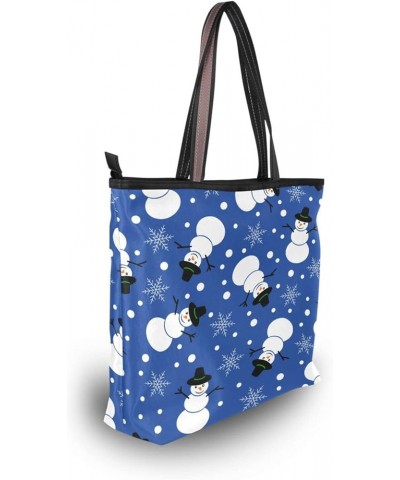 Halloween Pumpkin Tote Purse with Pockets and Compartments,Halloween Pumpkin Tote Bag Zippered Snowman 2 $15.23 Totes