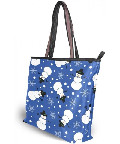 Halloween Pumpkin Tote Purse with Pockets and Compartments,Halloween Pumpkin Tote Bag Zippered Snowman 2 $15.23 Totes