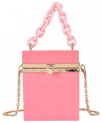 Women's Cute Cube Shape Handbag Magic Shoulder Bag Clutch Bag With Super Long Shoulder Strap C-pink $9.84 Shoulder Bags