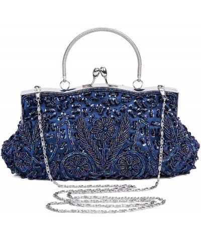 Women's Evening Handbags Evening Clutch Women's Evening Bag Handmade Beaded Clutch Bag Tote Bag Blue $36.84 Evening Bags