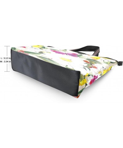 Womens Tote Bag, Vintage Flowers Butterflies Ladies Zip Shoulder Handbags $11.28 Shoulder Bags