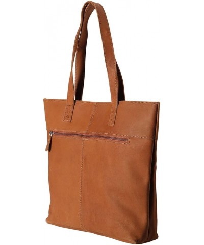 Genuine Leather Purse Large Leather Tote Bag Women's Shoulder Bag Cognac $18.90 Totes