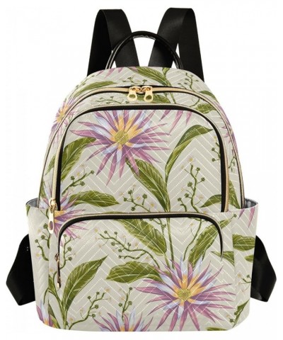 Tropical Flowers and Leaves Exotic Floral Casual Fashion Polyester Travel Rucksack Shoulder Bag Color Small $22.19 Backpacks