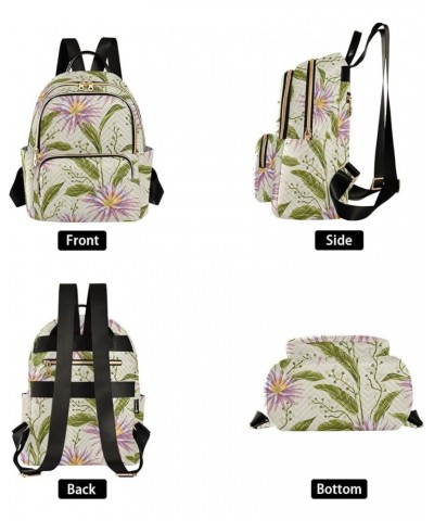 Tropical Flowers and Leaves Exotic Floral Casual Fashion Polyester Travel Rucksack Shoulder Bag Color Small $22.19 Backpacks