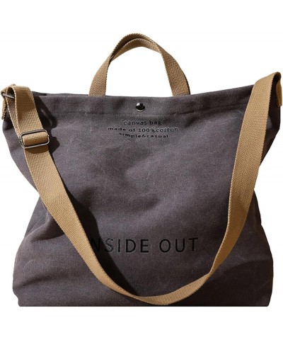 The Tote Bag for Women, Large Canvas Tote Bag with Zipper Fashion Shoulder Crossbody Bag Handbag (Black) C-grey $22.86 Totes