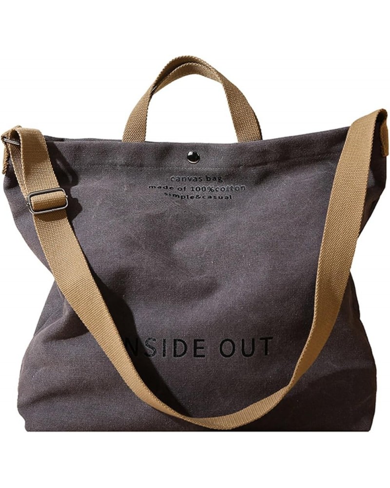 The Tote Bag for Women, Large Canvas Tote Bag with Zipper Fashion Shoulder Crossbody Bag Handbag (Black) C-grey $22.86 Totes