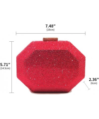 Women's Shoulder Handbags Bling Purses for Women Rhinestones Diamond Purse Rhinestone Clutch Purse for Wedding Party Red $63....