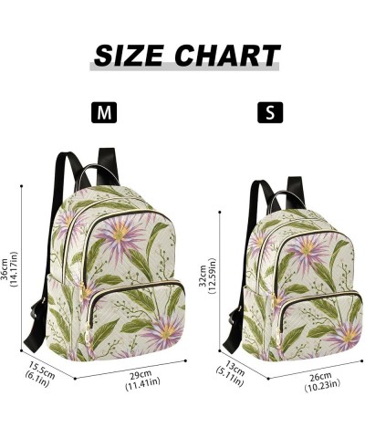 Tropical Flowers and Leaves Exotic Floral Casual Fashion Polyester Travel Rucksack Shoulder Bag Color Small $22.19 Backpacks