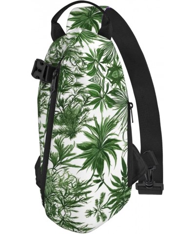 Marble Purple Print Unisex Casual Tactical Daypack Versatile Crossbody Backpack Sling Shoulder Pack Flowering Herbs and Herba...