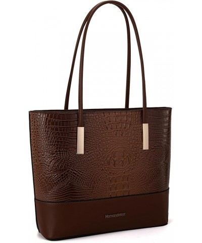 Tote Bags for Women Medium Satchel Purse *Crocodile Monogram Brown $12.00 Totes