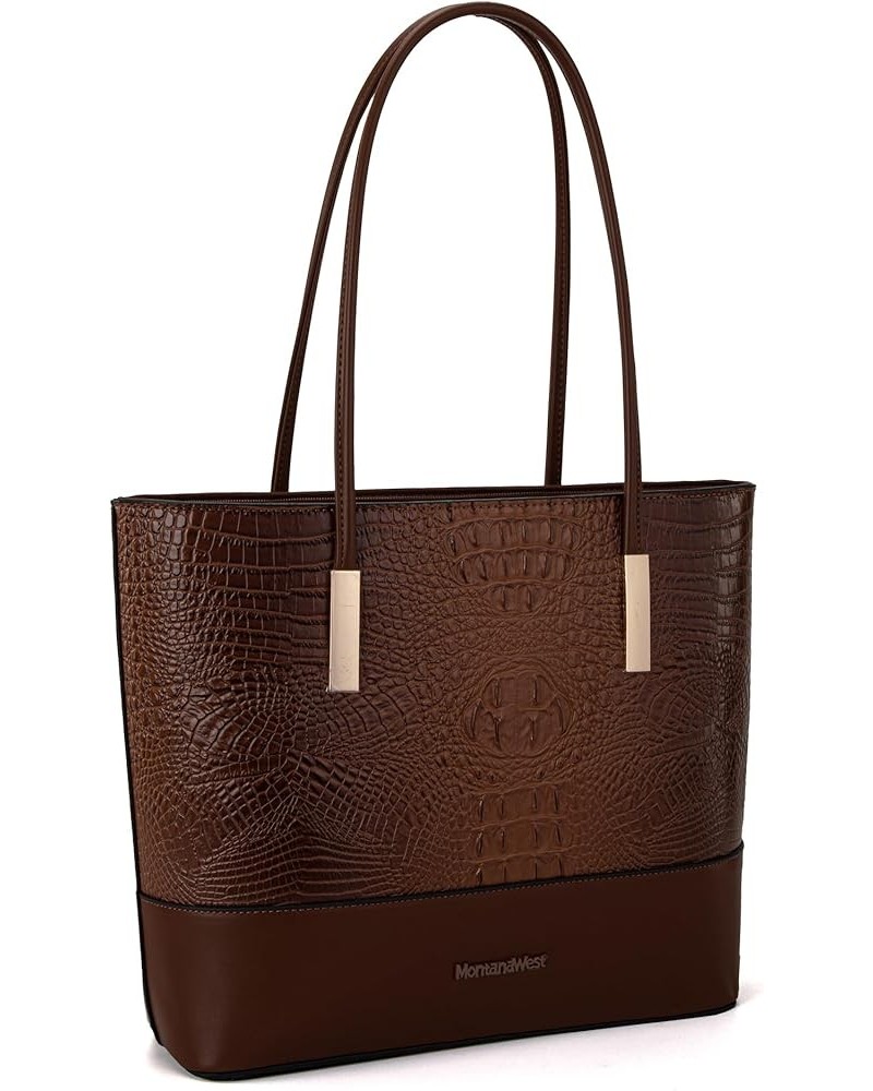 Tote Bags for Women Medium Satchel Purse *Crocodile Monogram Brown $12.00 Totes