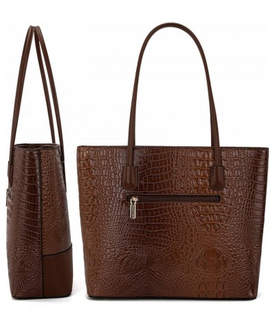 Tote Bags for Women Medium Satchel Purse *Crocodile Monogram Brown $12.00 Totes