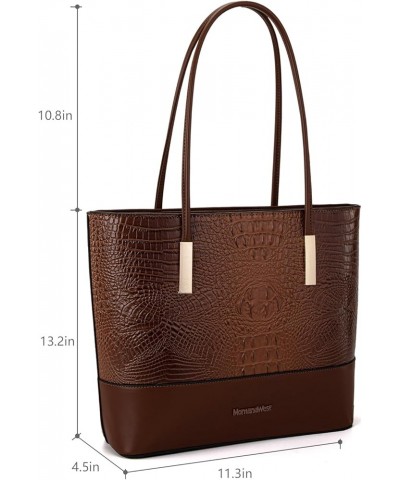 Tote Bags for Women Medium Satchel Purse *Crocodile Monogram Brown $12.00 Totes