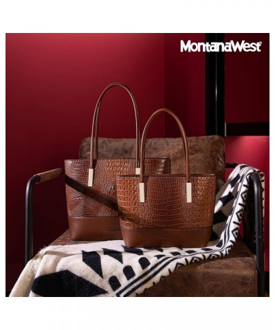 Tote Bags for Women Medium Satchel Purse *Crocodile Monogram Brown $12.00 Totes