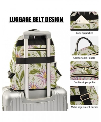 Tropical Flowers and Leaves Exotic Floral Casual Fashion Polyester Travel Rucksack Shoulder Bag Color Small $22.19 Backpacks