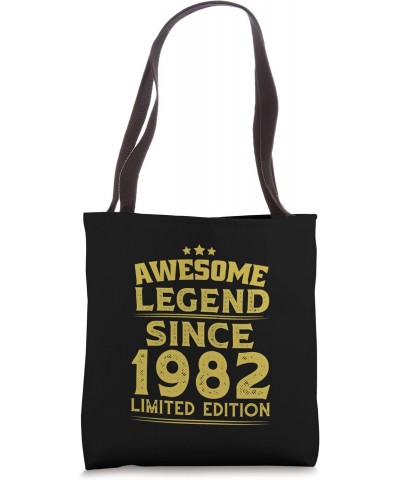 40 Year Old Awesome Legend Since 1982 Retro 40th Birthday Tote Bag $10.40 Totes