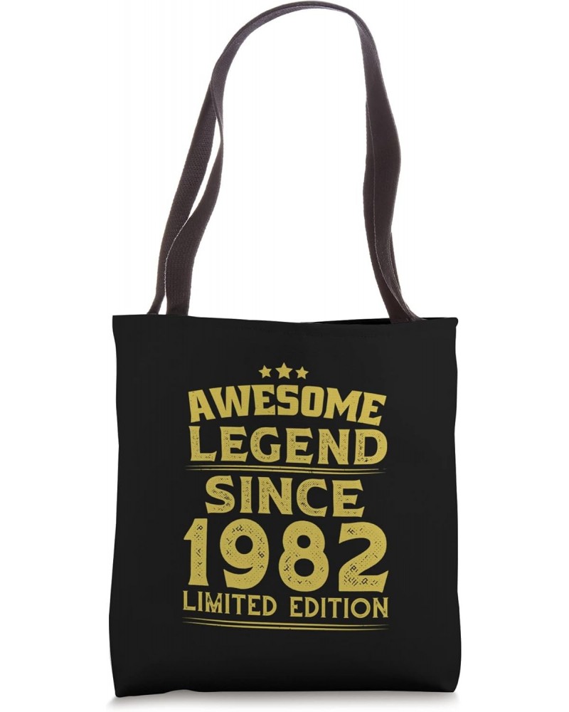 40 Year Old Awesome Legend Since 1982 Retro 40th Birthday Tote Bag $10.40 Totes