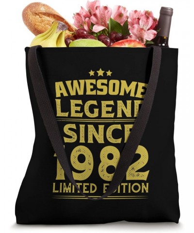 40 Year Old Awesome Legend Since 1982 Retro 40th Birthday Tote Bag $10.40 Totes