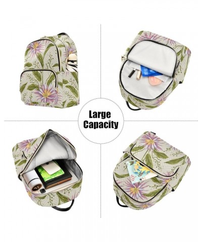 Tropical Flowers and Leaves Exotic Floral Casual Fashion Polyester Travel Rucksack Shoulder Bag Color Small $22.19 Backpacks