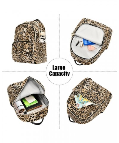 Fashion Backpack Mini Backpack Purse Casual Daily Backpack Tiger Leopard Print for Travel for College Work Small $17.91 Backp...