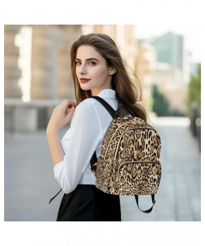 Fashion Backpack Mini Backpack Purse Casual Daily Backpack Tiger Leopard Print for Travel for College Work Small $17.91 Backp...