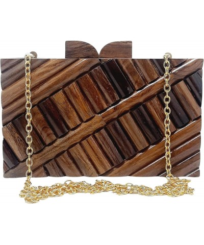 Handmade Wooden Clutch Purse Bridal Clutch Handbag Design 4 $23.76 Clutches