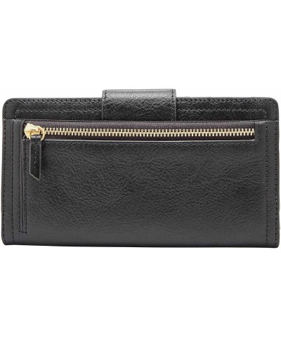 Women's Logan Leather RFID-Blocking Tab Clutch Wallet for Women Black $29.89 Clutches