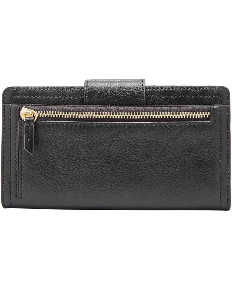 Women's Logan Leather RFID-Blocking Tab Clutch Wallet for Women Black $29.89 Clutches