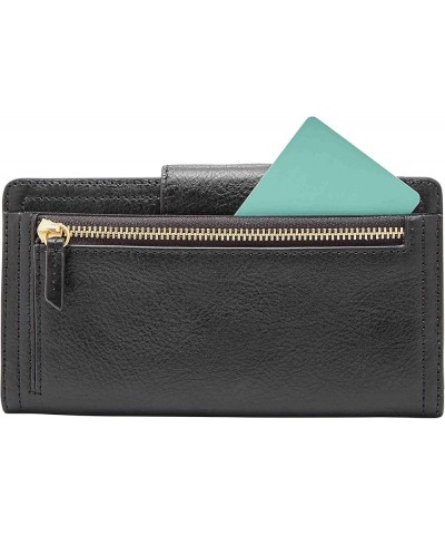 Women's Logan Leather RFID-Blocking Tab Clutch Wallet for Women Black $29.89 Clutches