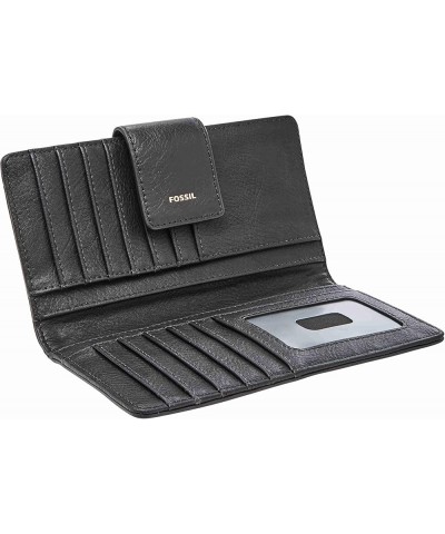 Women's Logan Leather RFID-Blocking Tab Clutch Wallet for Women Black $29.89 Clutches