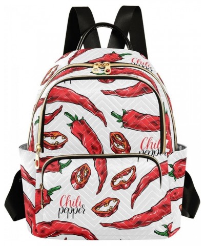 Chili Peppers Backpack Purse for Women Fashion Travel Bag Ladies Shoulder Bags Back Pack Weekend Bag,M Small $16.10 Backpacks