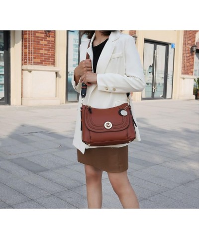 Crossbody Bag for Women, Designer Lady Purse Large Messenger Maggie Navy Wine $22.88 Crossbody Bags