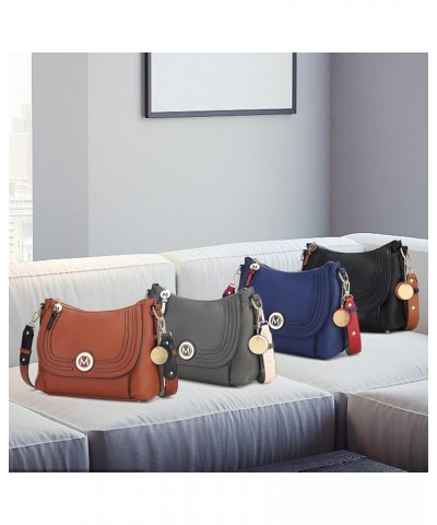 Crossbody Bag for Women, Designer Lady Purse Large Messenger Maggie Navy Wine $22.88 Crossbody Bags