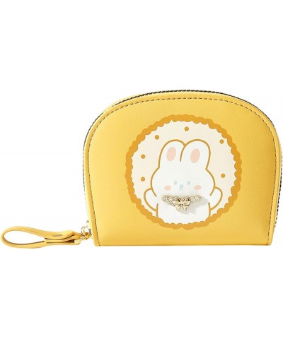 Cartoon Rabbit Cute Multi Card Ladies Card Holder Multifunctional Large Capacity Zipper Purse Wallet (Green, One Size) Yellow...