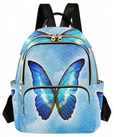 Small Backpack for Women Travel Bag Butterfly Blue Sky Daypack Purse Fashion Shoulder Bag Rucksack Medium B734 $13.00 Backpacks