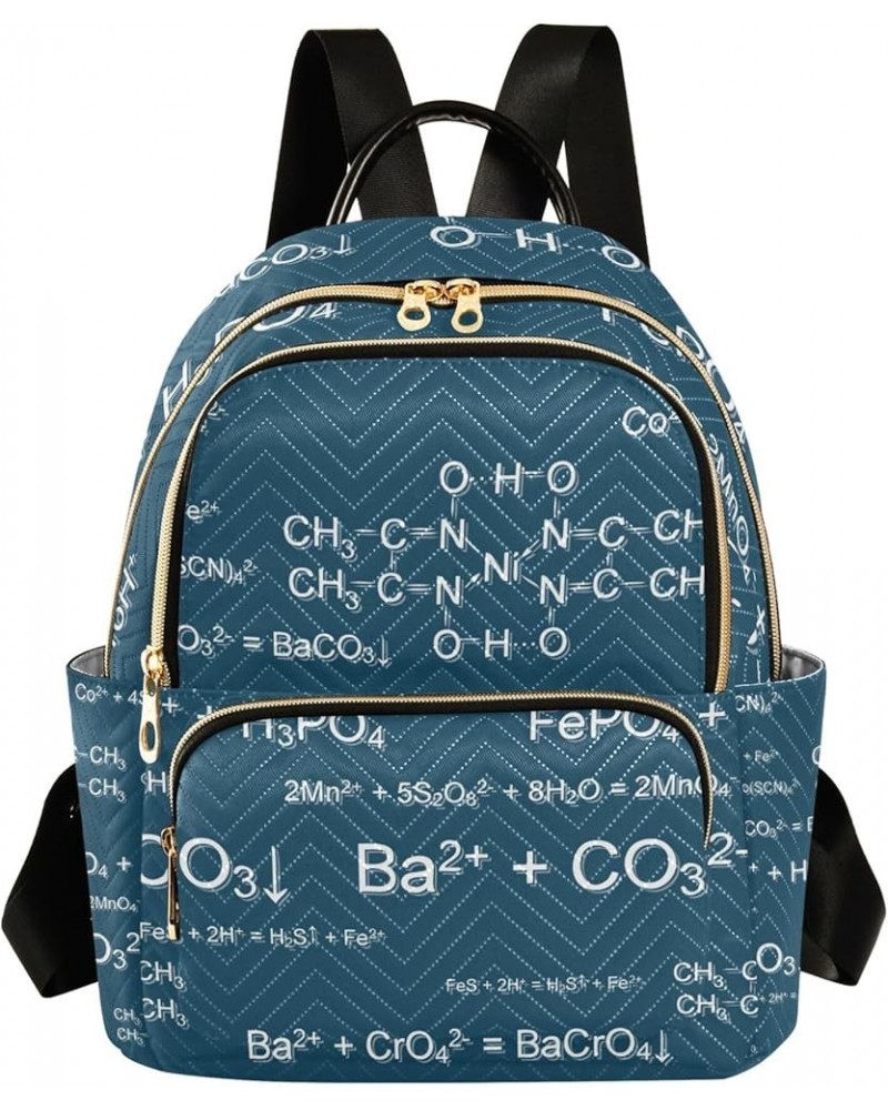 Chemical Formulas Backpack Purse for Women, Anti Theft Backpack Lightweight Small Travel Backpack Shoulder Bag Mini(10.23'' x...