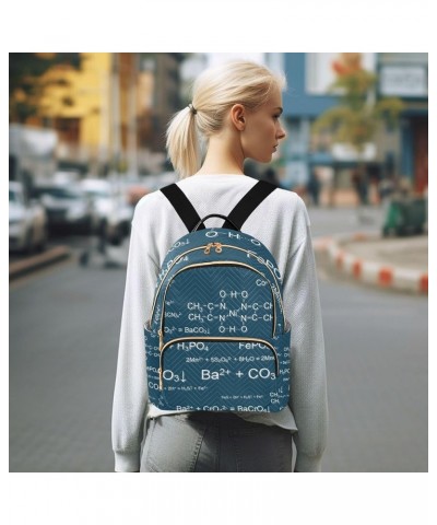 Chemical Formulas Backpack Purse for Women, Anti Theft Backpack Lightweight Small Travel Backpack Shoulder Bag Mini(10.23'' x...