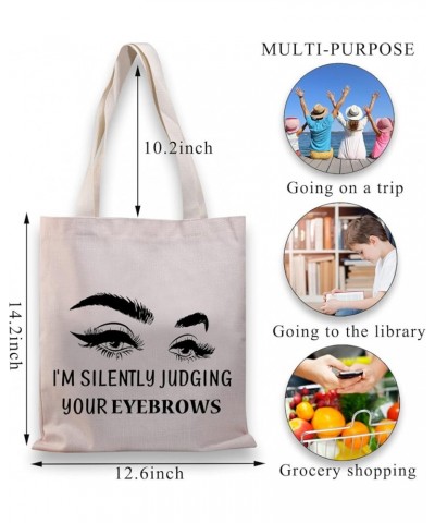 Esthetician Tote Bag Beautician Gift I'm Silently Judging Your Eyebrows Funny Esthetician Supplies Bag Judging Eyebrows Tg $1...